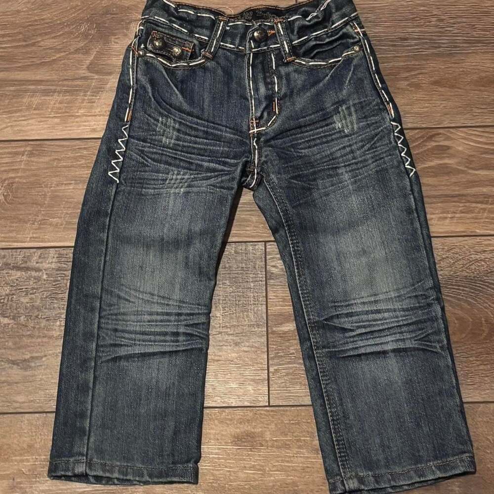 City Ink Toddler Jeans Size 3T Embroidered Denim